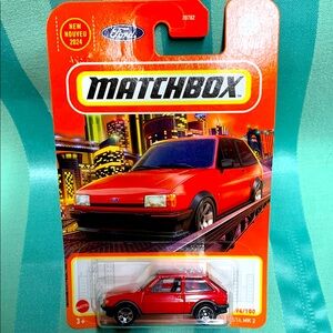 Matchbox 1984 Ford Fiesta MK 2 Red Toy Car